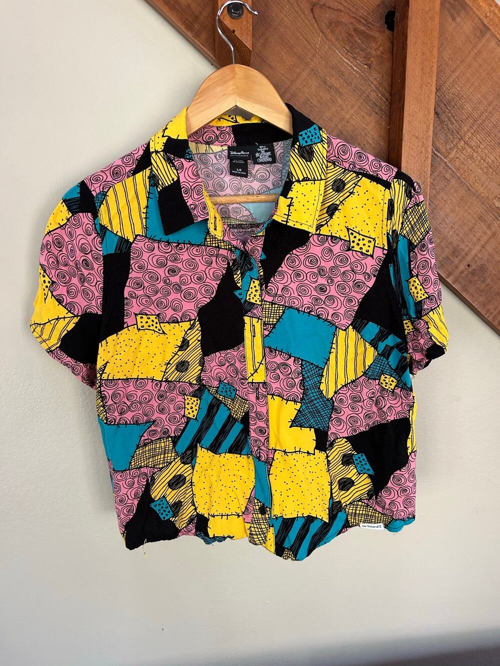 Disney Her Universe Nightmare Before Christmas Sally Patchwork Shirt Blouse